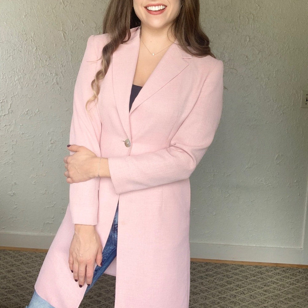 Long Pink Vintage Blazer